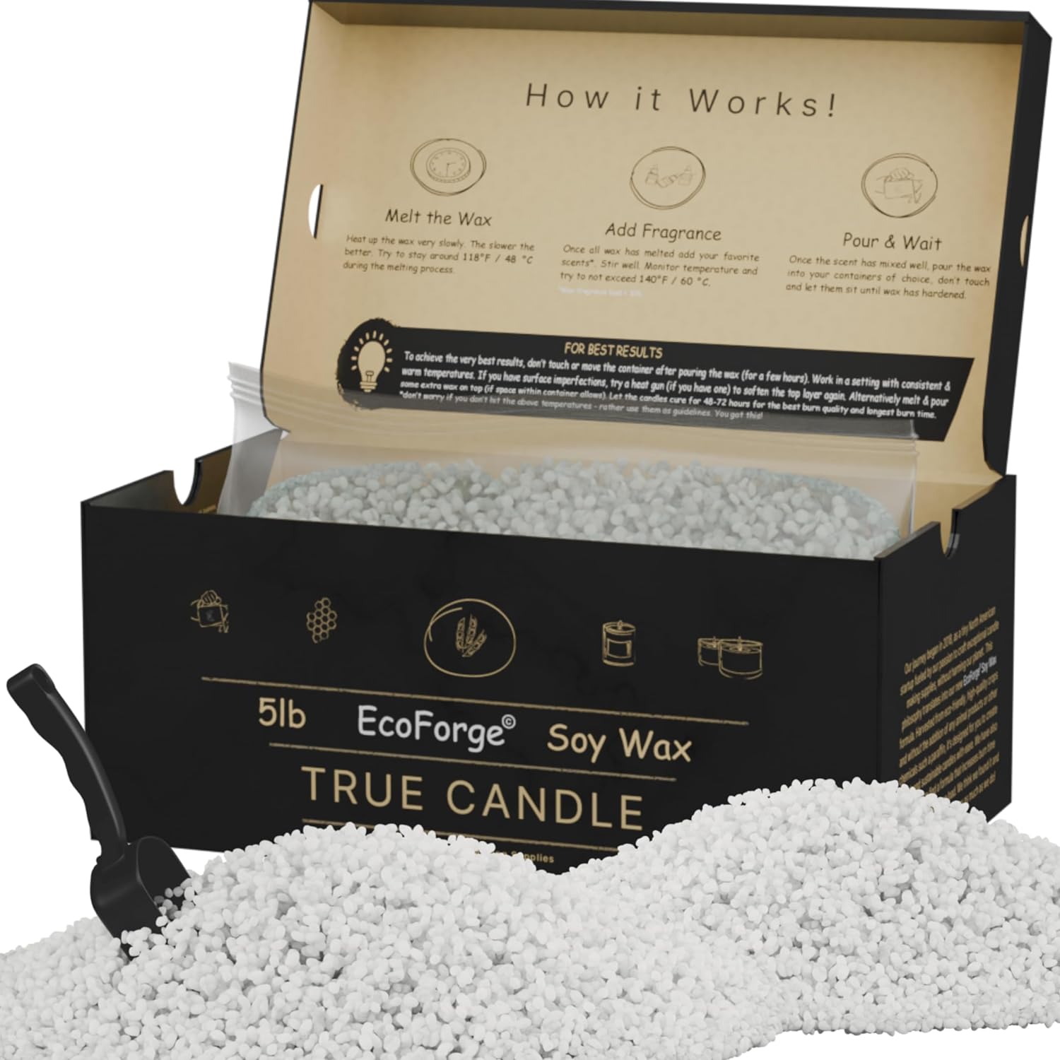 Soy Wax for Candle Making | 5lb | 100% Natural | Beginner-Friendly ...