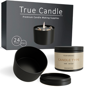  TRUE CANDLE 12x Premium Matte White Candle tin 16 oz