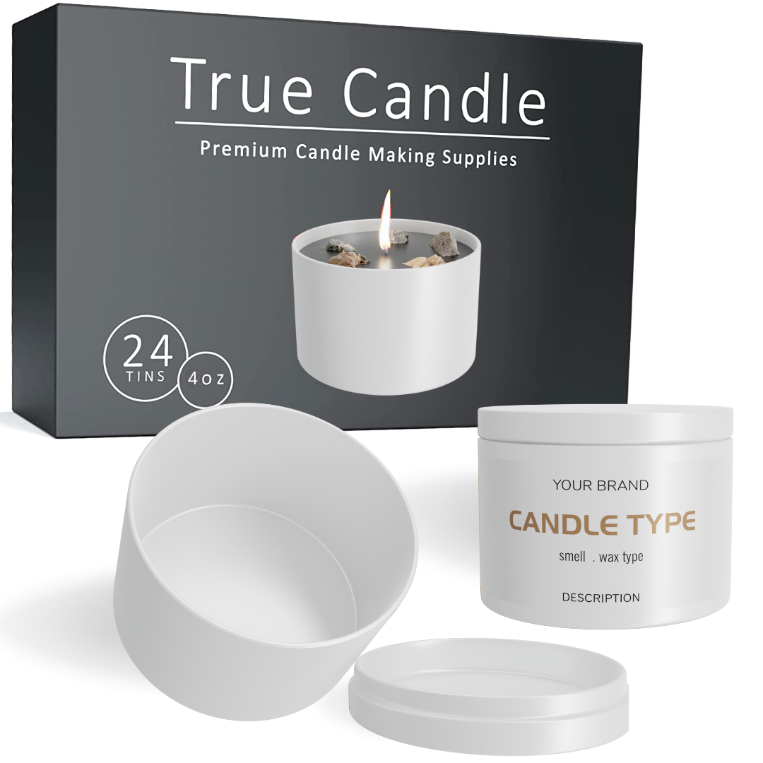 True Candle 24x Premium Gold Candle tin 4 oz, The India
